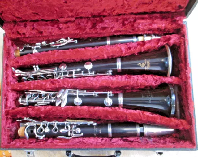 Pair of Boosey & Hawkes Clarinets Bb - And - A  In A Hard Case