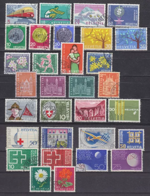 Schweiz 1962/63 Lot aus MiNr. 747-88x ⊙/gest ohne Falz- und Papierreste