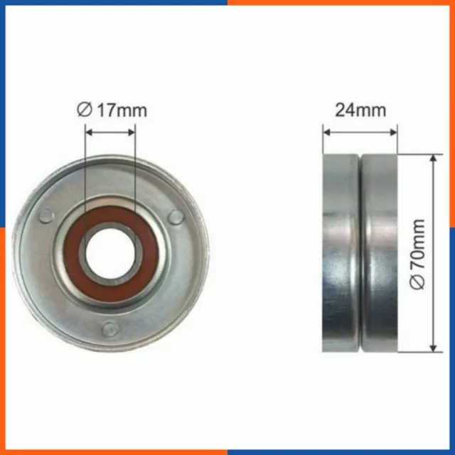 Galet tendeur de courroie d'accessoire pour AUDI | 038903315AD, T1092, 0340282SX