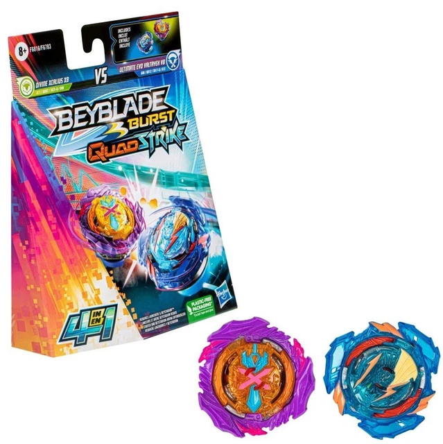 Beyblade Burst Spinning Top Ultimate Evo Valtryek V8 & Divine Xcalius X8 2 Pk