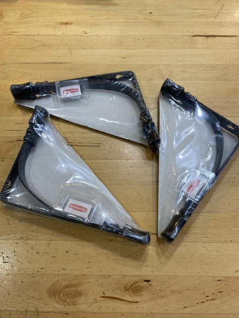 Rubbermaid Decorative Shelf lot of 3 Bracket 6" x 8" black steel Free Shipping
