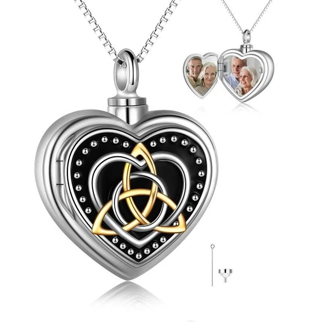 Celtic Necklace Sterling Silver Irish Photo Locket Memory Pendant Jewelry Gifts Celtic Necklace Sterling Silver Irish Photo Locket Memory Pendant Jewelry Gifts