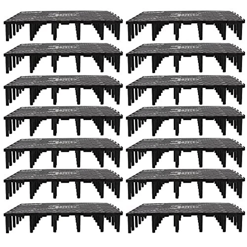 20pc Fish Tank Bottom Filter Plate, Sand Gravel Filter Board PVC 20pcs Black