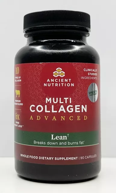 Ancient Nutrition Multi Collagen Advanced Lean+ Supplement 90 Capsules 12/2026