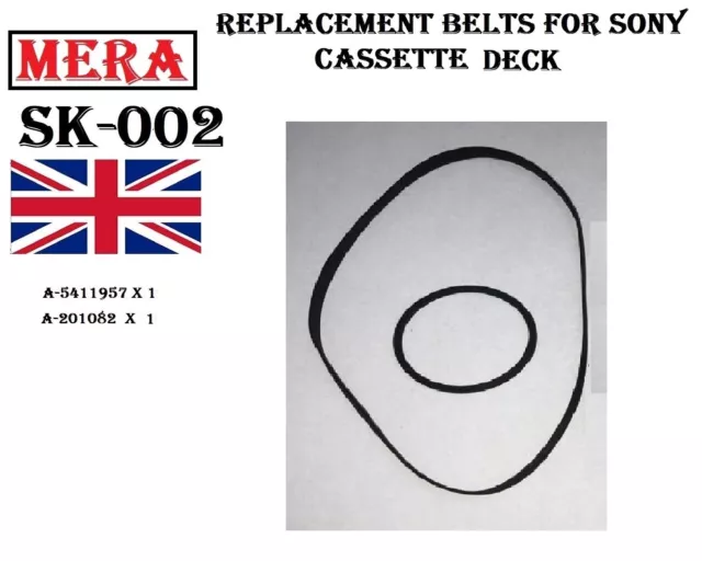 MERA# Replacement Belts for Sony  TC-KB820S TCKB820S TC KB820S Cass Deck  SK-002