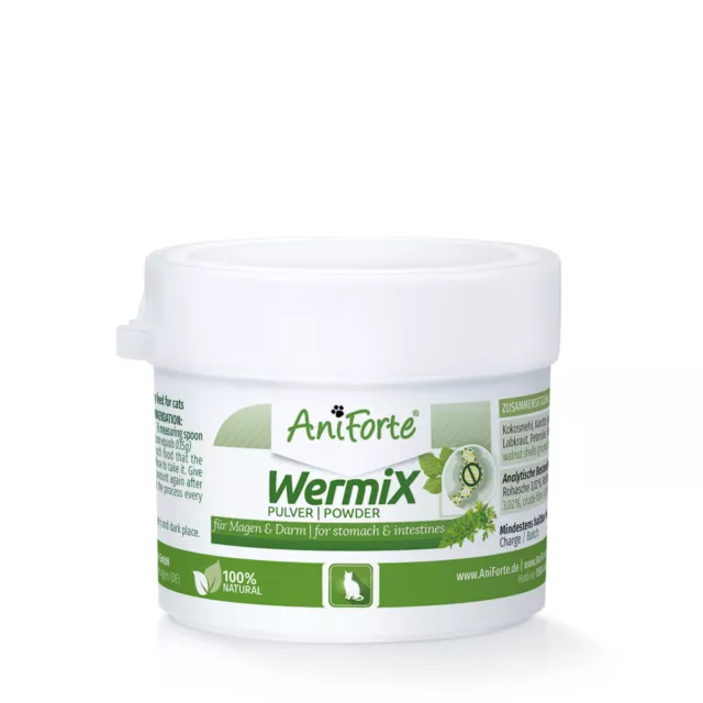 AniForte Wurm Formel WermiX 25g für Katzen, bei und nach Wurmkur,