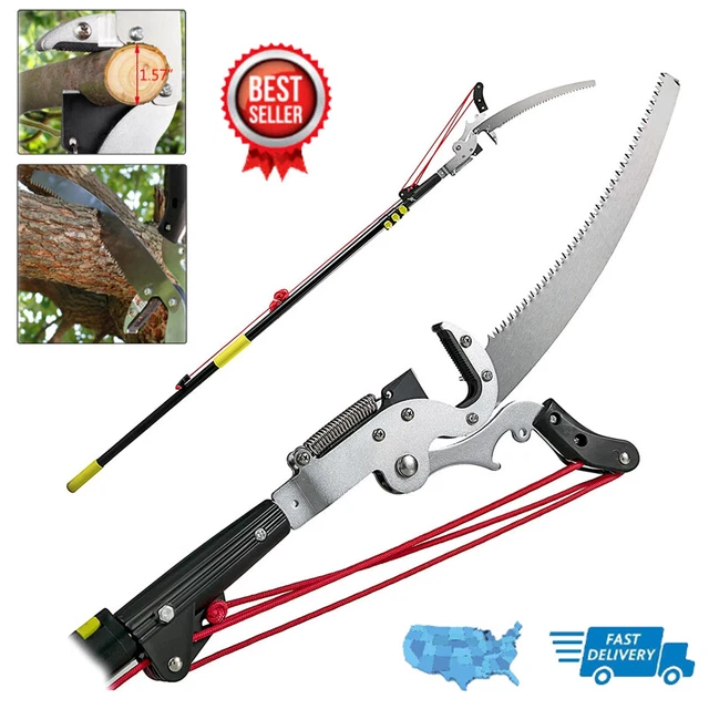 EXTENDABLE POLE PRUNING Saw 5.417.7ft Tree Pruner Pole Saw w/ 3Sided