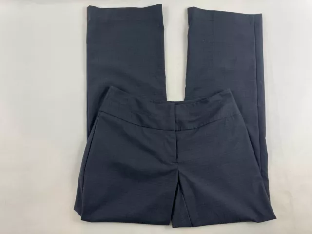 Apt. 9 Dress Pants Women's Size 2 Petite Gray Straight Leg Low Rise Hook and Eye