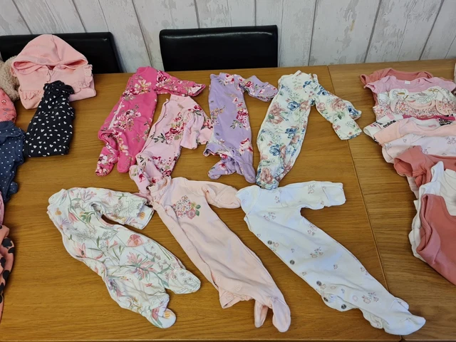 Baby Girls Huge Clothes Bundle. 86 Items Fist size, Newborn & 0-3 Months 4