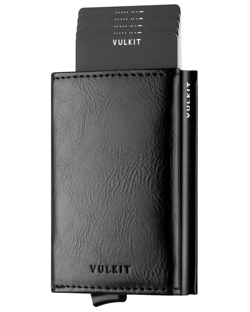 VULKIT Herren Geldbörse Aus Leder Mit RFID-Schutz & Münzfach - Kompakt & Funktional