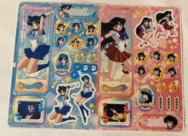 sailor moon anime Sticker Sheet from Japan Bandai Sailor mars Mercury