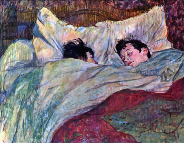 Sleeping by Henri de Toulouse Lautrec Giclee Fine Art Print Repro on Canvas