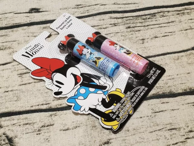 Minnie Mouse Lip Balm Flavored Soothing Moisturizing Cotton Candy Blueberry Cute 3