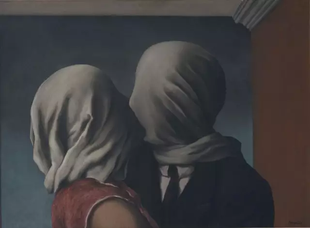 Magritte - The Lovers, 40x50IN Rolled Canvas Home Decor Wall Print