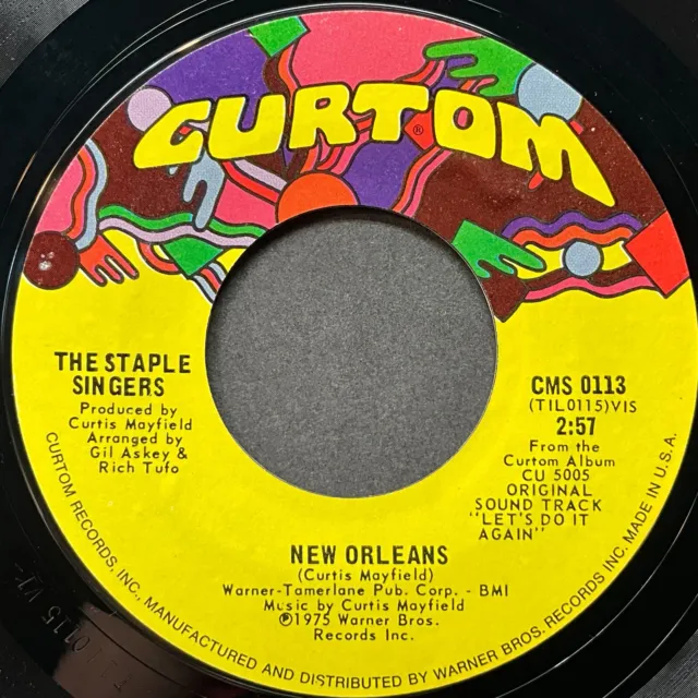 The Staple Singers, A Whole Lot Of Love / New Orleans, 7" 45rpm, Vinyl VG
