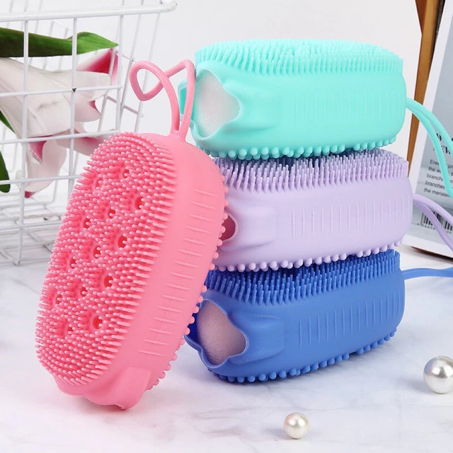 Silicone Bubble Bath Quick Foaming Scrubbing Soft Body Cleaner Brush