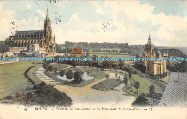 R169967 Rouen. Set Bon Secours und das Denkmal von Jeanne dArc. LL. LIMPRES