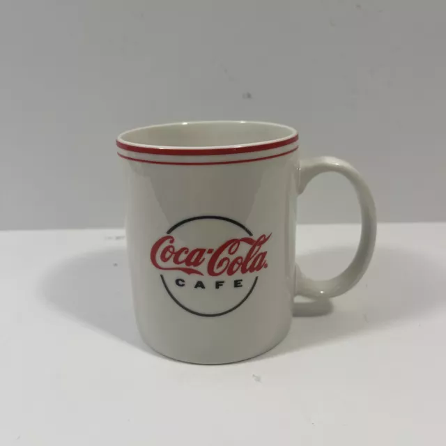 COCA-COLA Cafe Mug White Red Coffee Cup Mug Gibson 2000