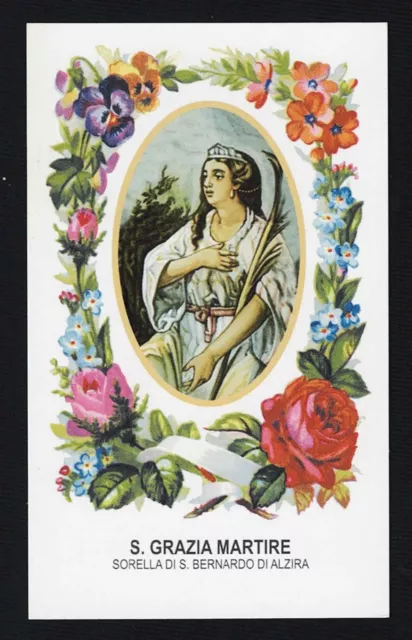 Santino  Holy Card Image Pieuse  Heiligenbild  S.Grazia Martire