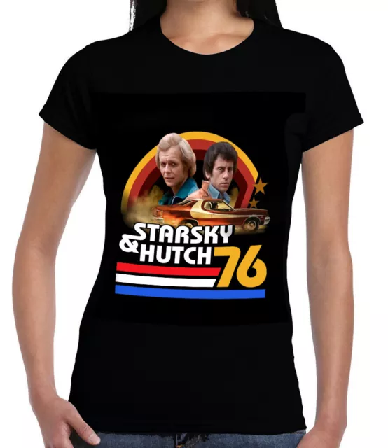 STARSKY & HUTCH - TV Show - Womens Capsleeve T-Shirt /1970's Drama, Crime, Cops