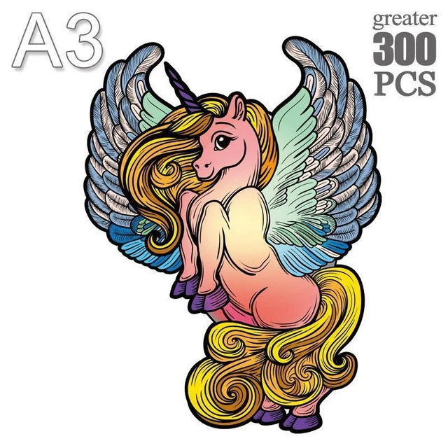 Unicorn Shape Jigsaw Puzzle Adults Kids Birthday Gifts Toys Educational Games 7