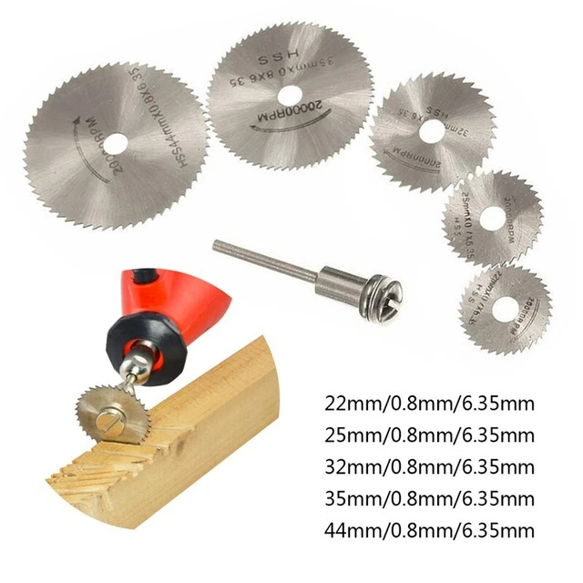 6pcs Saw Blades Formine Rotante Strumenti for Taglio Plastica Legna Lega di