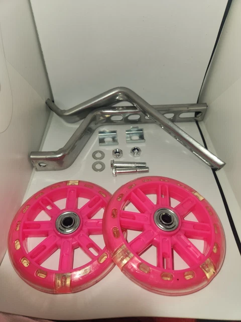 Hot Pink Training Wheels For Kids Bicycle