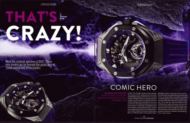 2022 2 Page Print Ad Mens Watches Comic