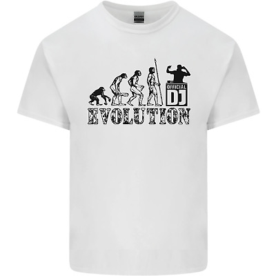 Evolution of a DJ Music DJing Vinyl Decks Mens Cotton T-Shirt Tee Top