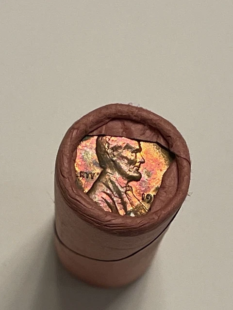 1958 P Lincoln Wheat Cent Penny Bank Roll Unopened Original Uncirculated Obw