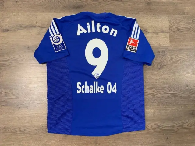 Fc Schalke 04 Deutschland 2002/2004 Heimfussball Shirt Trikot Grösse M Ailton #9