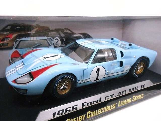 Shelby Collectibles 1/18 Ford Gt40 Mk Ii 24H Lemans 1966 Vs Ferrari