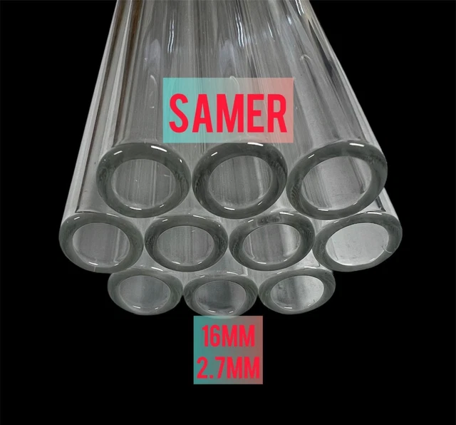 LC GLASS 4 Inch Long 6 PIECE Premium Borocilicate Glass Tubes 12 mm OD