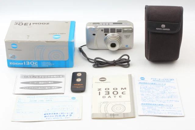 [Near MINT w/ Case] Konica Minolta Zoom 130C Date 35mm Film Camera From JAPAN