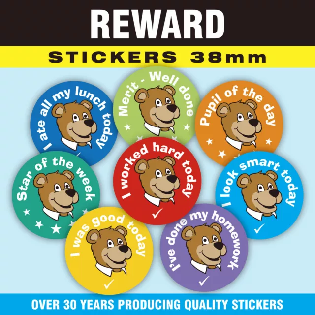 38mm Belohnung Sticker / Verdienst Etiketten Für Lehrer/Kinder/Eltern/Schulen