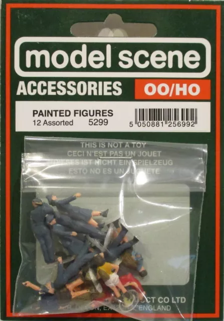 Peco Modelscene 5299 Assorted Painted Plastic Figures (12) 00/HO Gauge 2nd Post