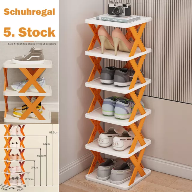 Schuhregal mit 5 Ebenen Schuhschrank platzsparend Schuhablage Schuhorganizer DHL