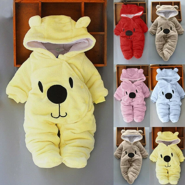 Tuta con cappuccio Regno Unito neonato bambino bambine romper velluto abiti