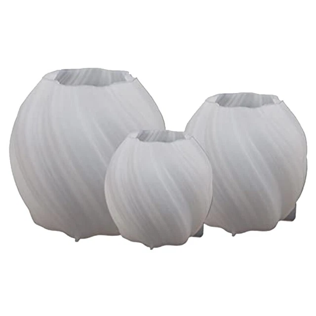 3 Pieces Geometric Pillar Candle Mold 3D Silicone Candle Molds for Candles A2J6