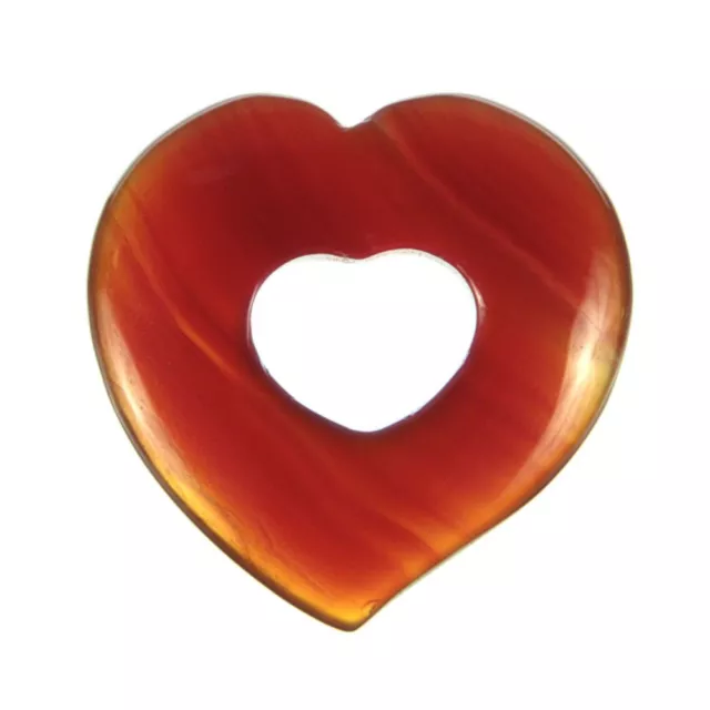 Pendentif donut coeur en cornaline