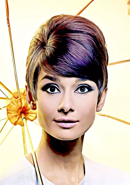 Audrey Hepburn Unique Graphic Art Illustration Print 15