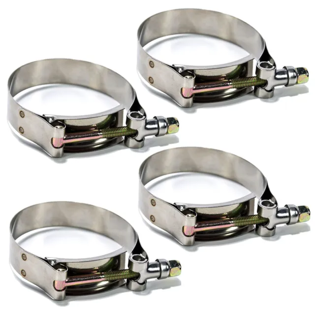 4 x 3" Premium Stainless Steel T-Bolt Clamp for 3.0 Silicone Turbo Intercooler