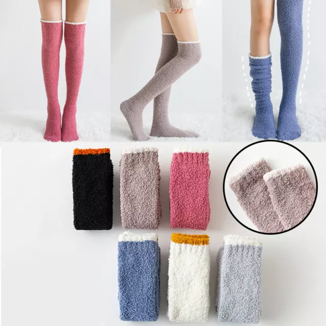 Damen-Plüschsocken Lange Kniestrümpfe Lange Strümpfe Beinstulpen Fußsocken ❀# O