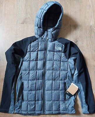 The North Face Mens Small Grey Black Super Hybrid Thermoball  Jacket Rrp £180