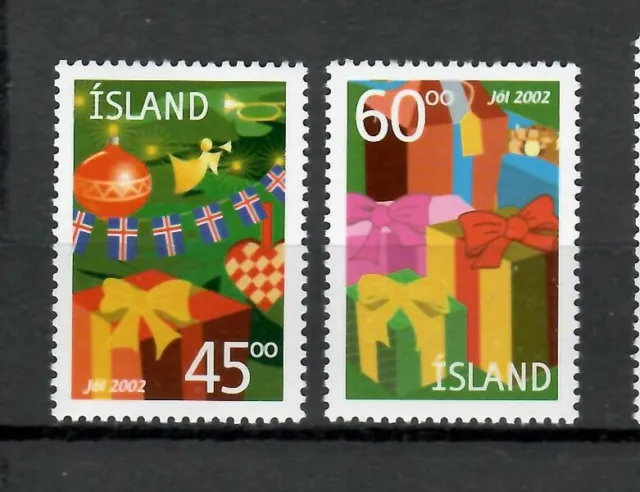 s33930 ISLAND ICELAND ISLANDA MNH 2002 Christmas 2v