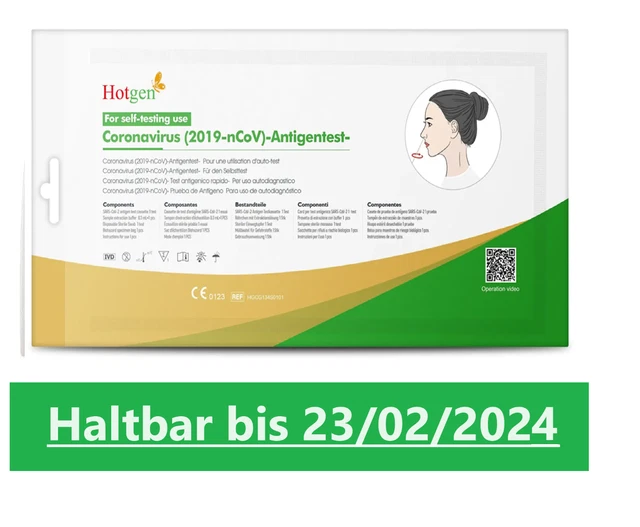 10x Corona Hotgen Schnelltest Laientest Selbsttest COVID 19 Test 23/02/2024