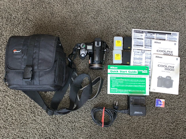 Nikon Coolpix E8800 VR 8MP 1.2"LCD MACRO DSLR Digital Camera Bundle TESTED Works Nikon Coolpix E8800 VR 8MP 1.2"LCD MACRO DSLR Digital Camera Bundle TESTED Works