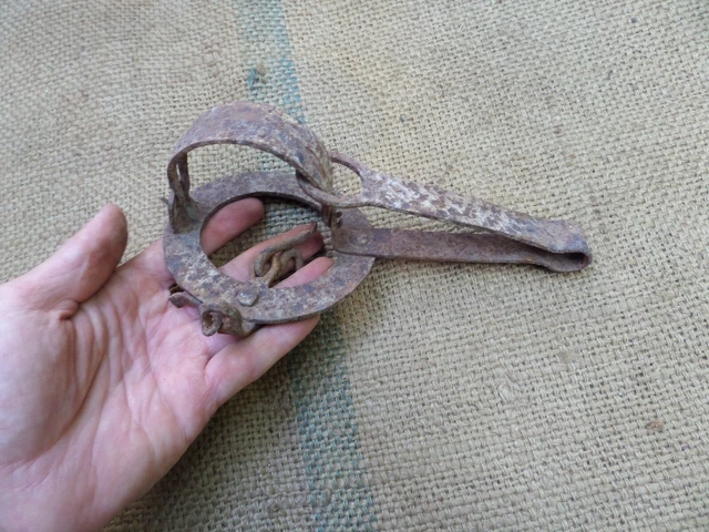 Mini Vintage Small Wrought Iron Mouse Mice Rat Trap Blacksmith Hand Forged