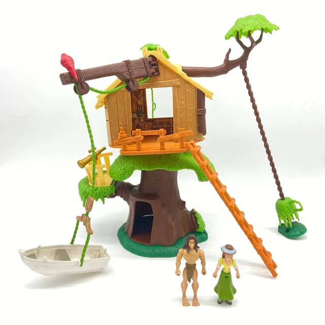 DISNEY HEROES RARE Famosa Tarzan Tree house playset + x2 action figures