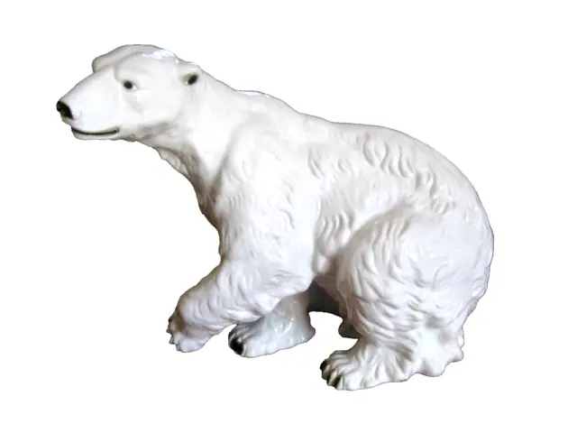 Vintage Royal Dux LARGE 12" Porcelain Polar Bear Figurine